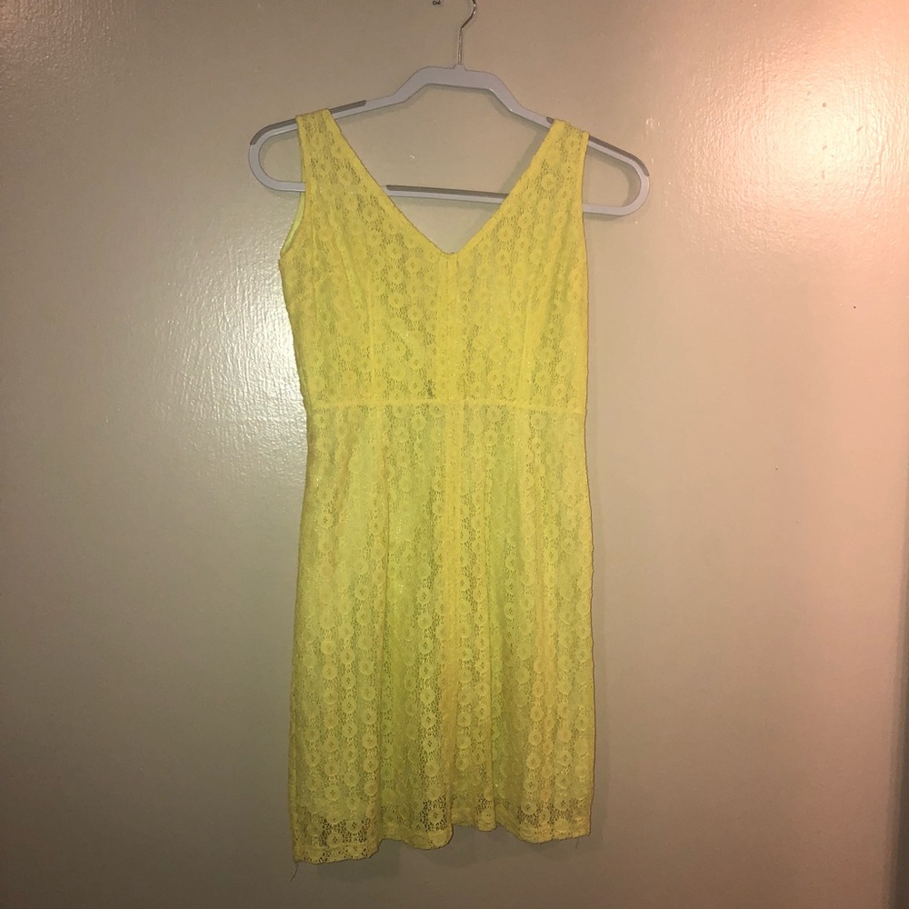 Zara yellow backless dress size small